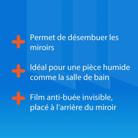 Avantages film anti-buée pour miroir